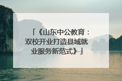 《山东中公教育：双校开业打造县域就业服务新范式》