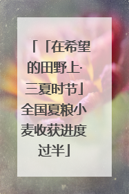 「在希望的田野上·三夏时节」全国夏粮小麦收获进度过半
