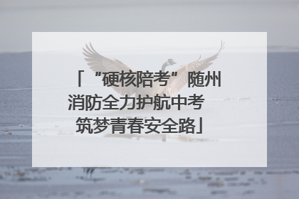 “硬核陪考”随州消防全力护航中考 筑梦青春安全路