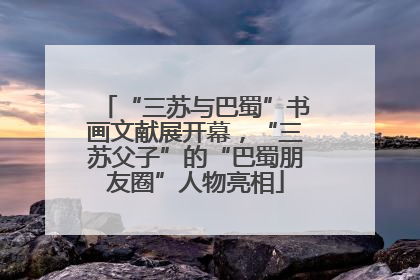 “三苏与巴蜀”书画文献展开幕，“三苏父子”的“巴蜀朋友圈”人物亮相