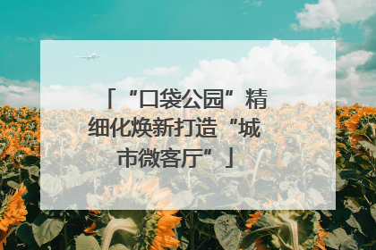 “口袋公园”精细化焕新打造“城市微客厅”
