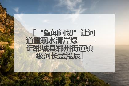 “望闻问切”让河道重现水清岸绿——记郓城县郓州街道镇级河长孟泓辰