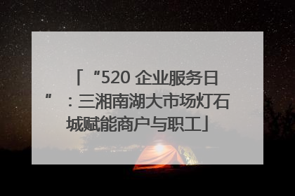 “520 企业服务日”：三湘南湖大市场灯石城赋能商户与职工