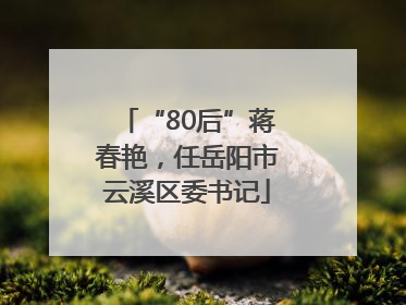 “80后”蒋春艳，任岳阳市云溪区委书记