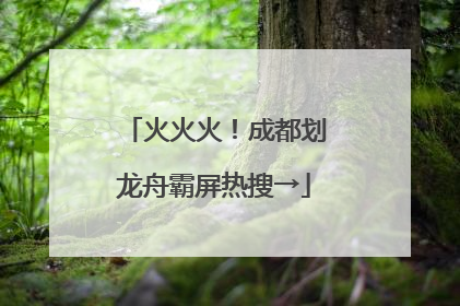 火火火！成都划龙舟霸屏热搜→