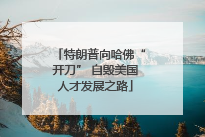 特朗普向哈佛“开刀” 自毁美国人才发展之路
