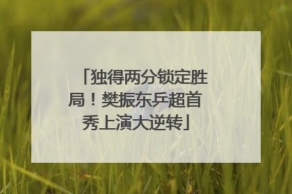 独得两分锁定胜局！樊振东乒超首秀上演大逆转