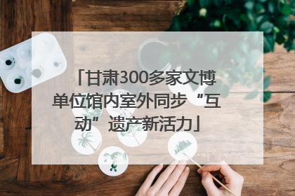 甘肃300多家文博单位馆内室外同步“互动”遗产新活力