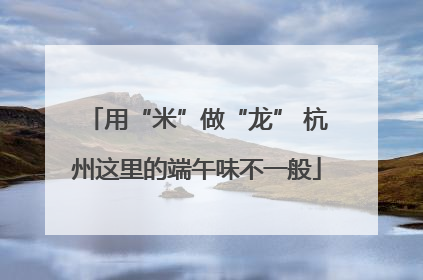 用“米”做“龙” 杭州这里的端午味不一般