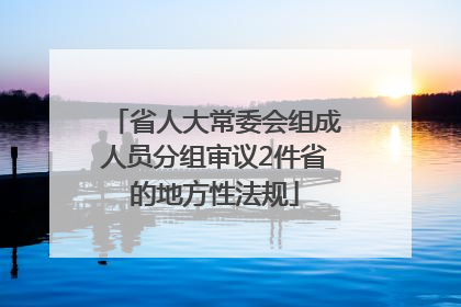 省人大常委会组成人员分组审议2件省的地方性法规