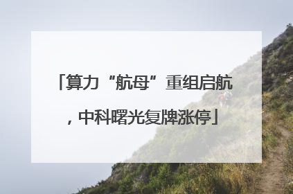算力“航母”重组启航，中科曙光复牌涨停