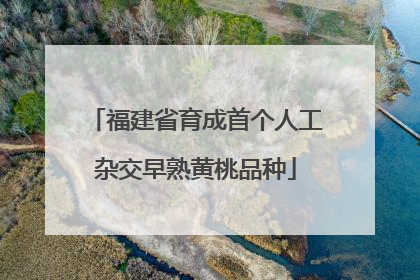 福建省育成首个人工杂交早熟黄桃品种