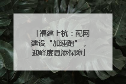 福建上杭：配网建设“加速跑”，迎峰度夏添保障