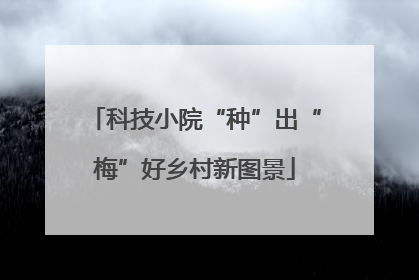 科技小院“种”出“梅”好乡村新图景
