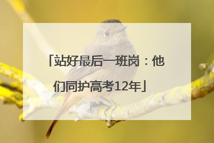 站好最后一班岗：他们同护高考12年