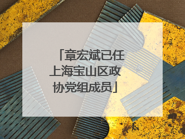 章宏斌已任上海宝山区政协党组成员