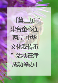 第三届“津台童心连两岸 中华文化我传承”活动在津成功举办