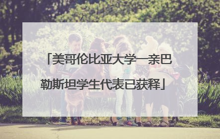 美哥伦比亚大学一亲巴勒斯坦学生代表已获释