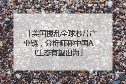 美国搅乱全球芯片产业链，分析师称中国AI生态有望出海