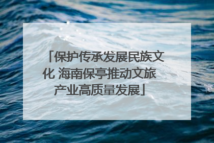 保护传承发展民族文化 海南保亭推动文旅产业高质量发展