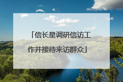 信长星调研信访工作并接待来访群众