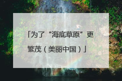 为了“海底草原”更繁茂（美丽中国）