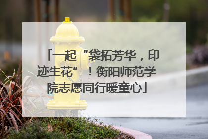 一起“袋拓芳华，印迹生花”！衡阳师范学院志愿同行暖童心