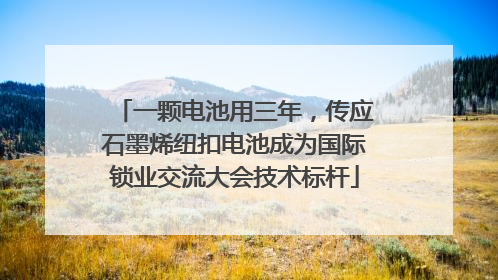 一颗电池用三年，传应石墨烯纽扣电池成为国际锁业交流大会技术标杆