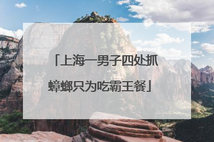 上海一男子四处抓蟑螂只为吃霸王餐