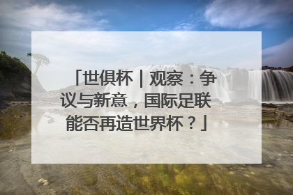 世俱杯｜观察：争议与新意，国际足联能否再造世界杯？
