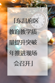 东昌府区教育教学质量提升突破年推进现场会召开