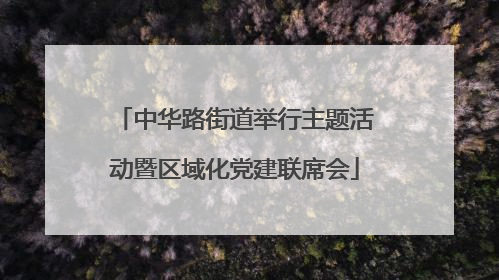 中华路街道举行主题活动暨区域化党建联席会