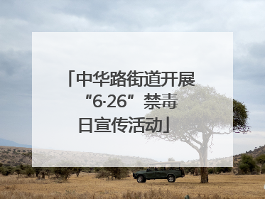中华路街道开展“6·26”禁毒日宣传活动