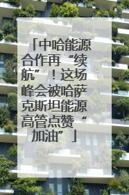 中哈能源合作再“续航”！这场峰会被哈萨克斯坦能源高管点赞“加油”