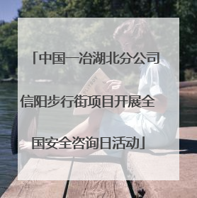 中国一冶湖北分公司信阳步行街项目开展全国安全咨询日活动