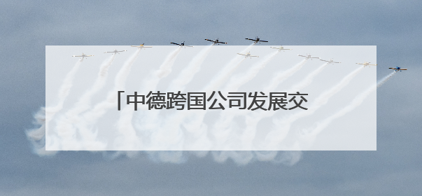 中德跨国公司发展交流论坛在青岛举行