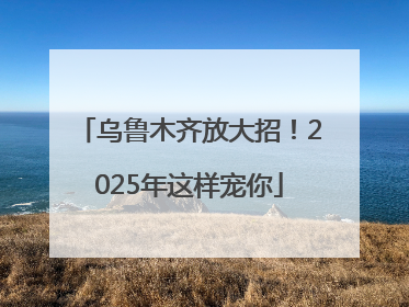 乌鲁木齐放大招！2025年这样宠你