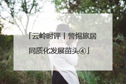 云岭时评丨警惕旅居同质化发展苗头④