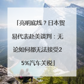 亮明底线？日本贸易代表赴美谈判：无论如何都无法接受25%汽车关税