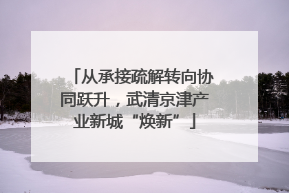 从承接疏解转向协同跃升，武清京津产业新城“焕新”