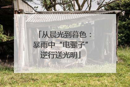 从晨光到暮色：暴雨中“电骡子”逆行送光明