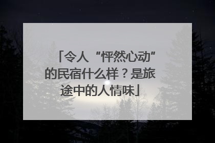 令人“怦然心动”的民宿什么样？是旅途中的人情味