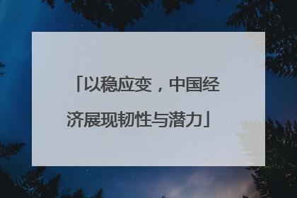 以稳应变，中国经济展现韧性与潜力