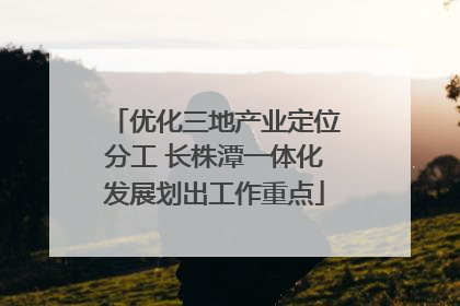 优化三地产业定位分工 长株潭一体化发展划出工作重点