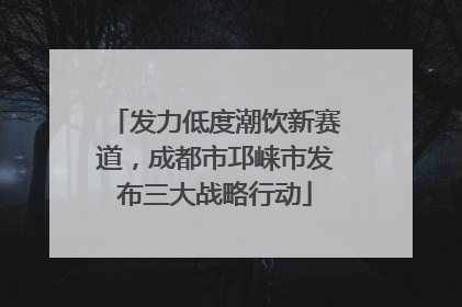发力低度潮饮新赛道，成都市邛崃市发布三大战略行动