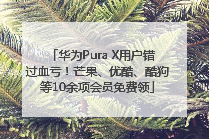 华为Pura X用户错过血亏！芒果、优酷、酷狗等10余项会员免费领