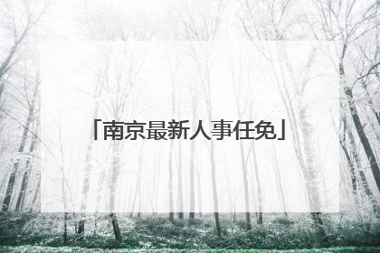 南京最新人事任免
