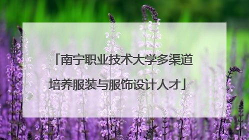 南宁职业技术大学多渠道培养服装与服饰设计人才