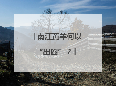 南江黄羊何以“出圈”？