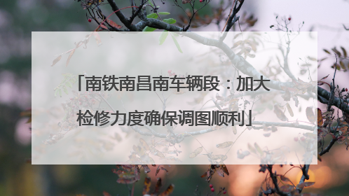 南铁南昌南车辆段：加大检修力度确保调图顺利